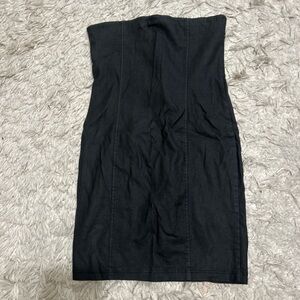 Black high waisted mini skirt